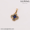 64165 Xuping body jewelry set factory direct price for women pendant and earrings luxury flower gold set